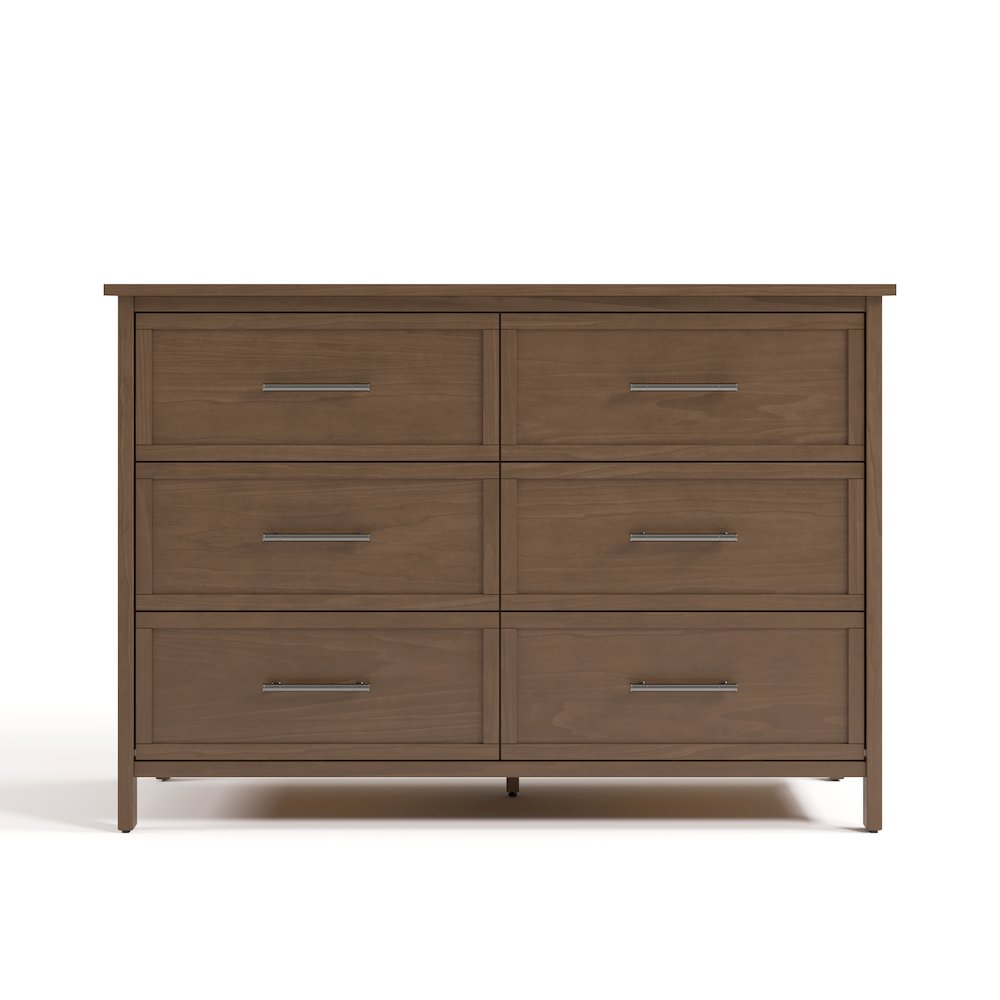 Classic 6 Drawer Dresser- Hazelnut