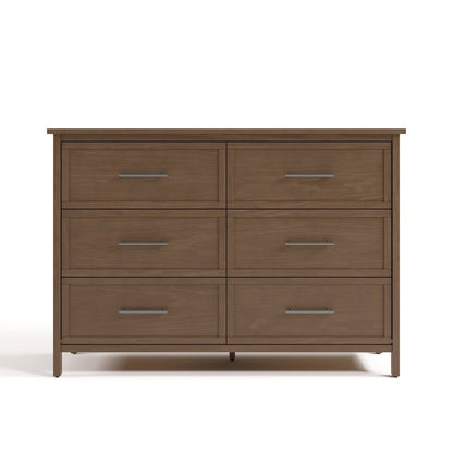 Classic 6 Drawer Dresser- Hazelnut
