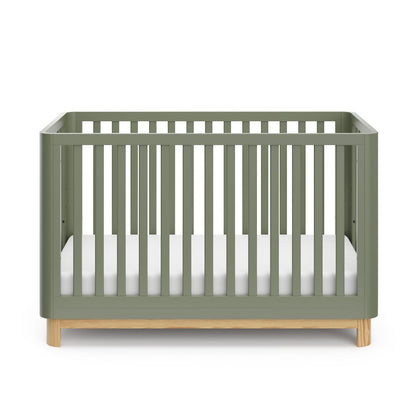 Storkcraft Santos 3-in-1 Convertible Crib (Olive with Natural)
