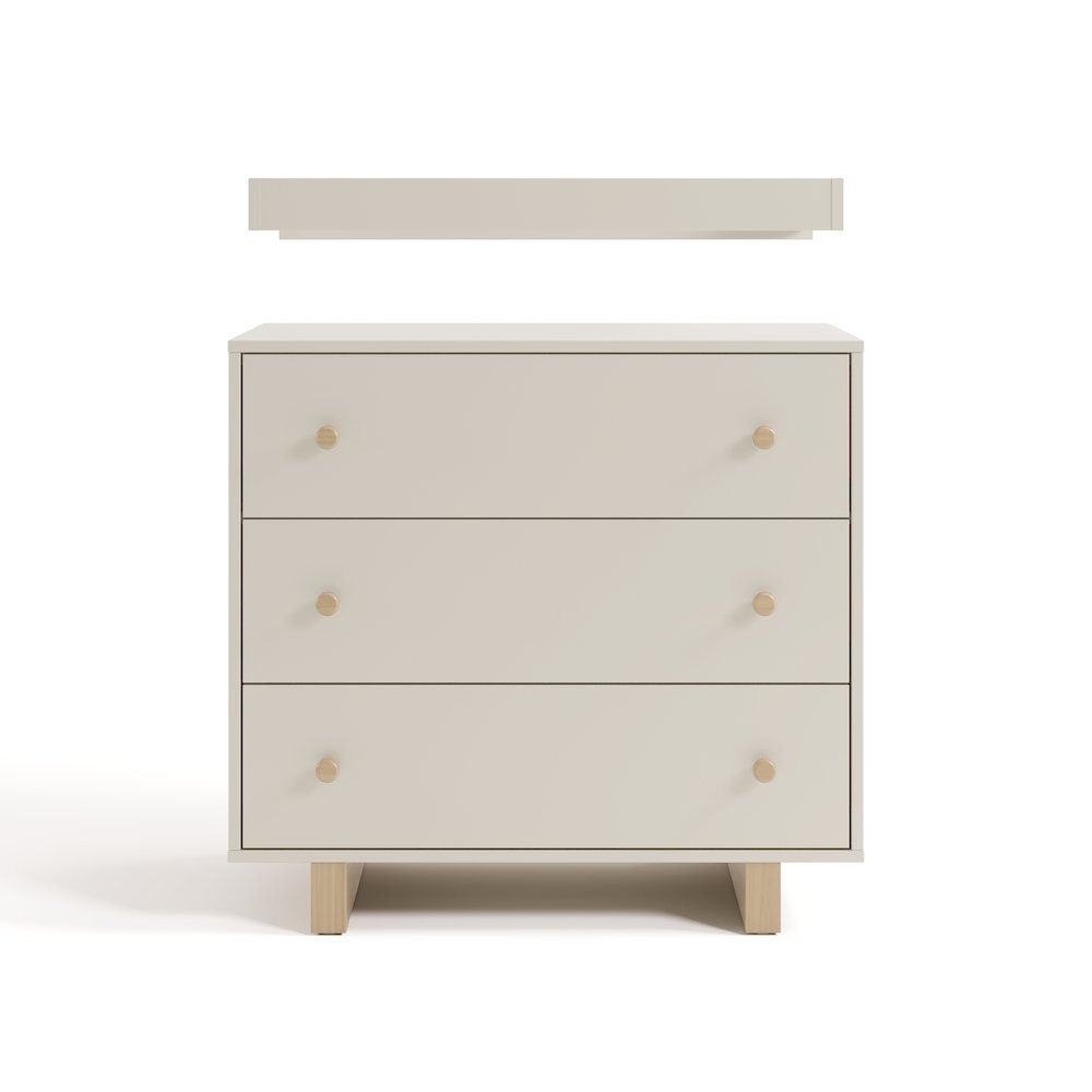 Texas 3 Drawer Chest with Topper-Frosted Oat/Driftwood