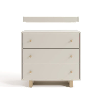 Texas 3 Drawer Chest with Topper-Frosted Oat/Driftwood