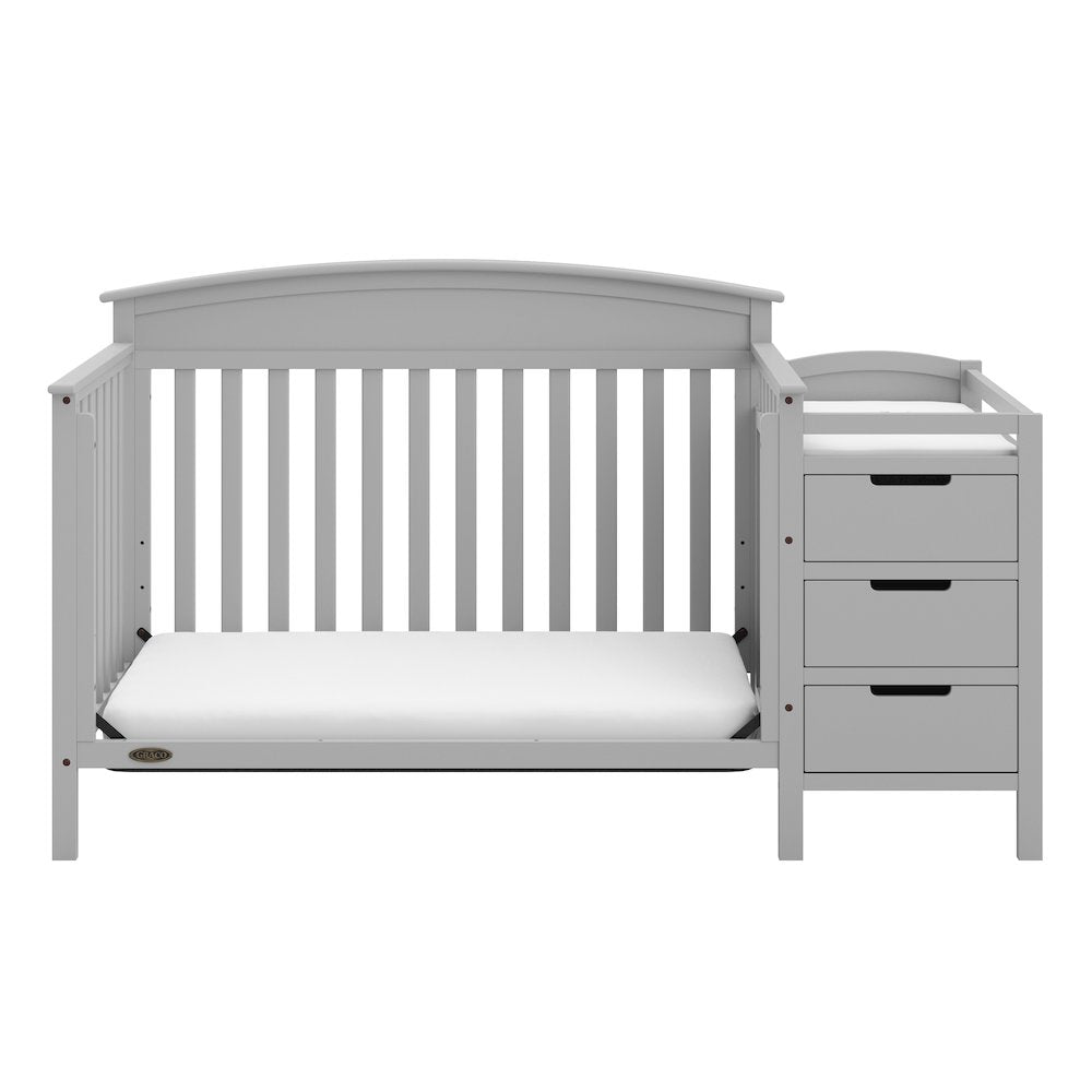 Graco Benton 4-in-1 Convertible Crib and Changer (Pebble Gray)