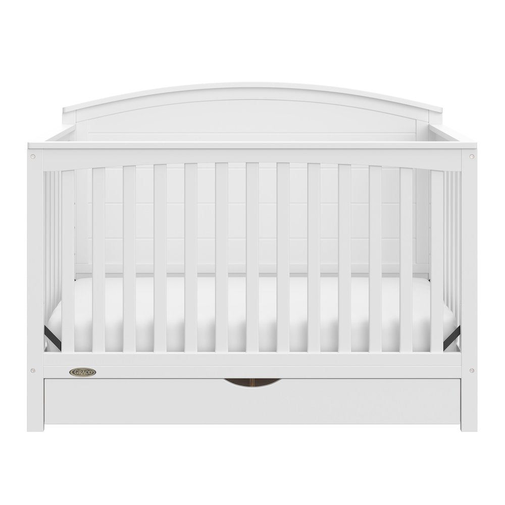 Graco Bellwood 5-in-1 Convertible Crib with Drawer (White)