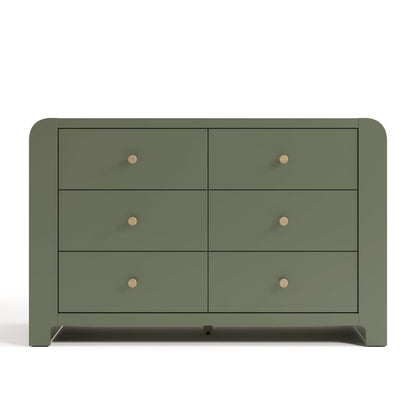 Read-With-Me 6 Drawer Dresser-Olive/Driftwood