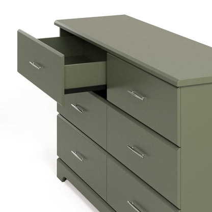 Brookside 6-Drawer Dresser- Olive