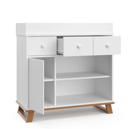 Storkcraft Modern Nursery Changing Table Dresser - Vintage Driftwood