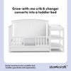 Steveston 5-in-1 Convertible Crib and Changer with Drawer - White