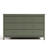 Alpine 6-Drawer Dresser- Olive