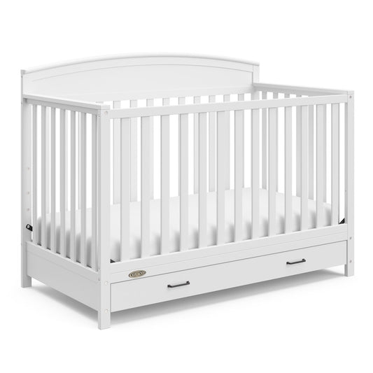 Graco Benton 5-in-1 Convertible Crib with Drawer (White)
