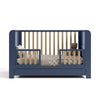 Read-With-Me Crib with Drawer - Midnight Blue/Driftwood