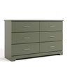 Brookside 6-Drawer Dresser- Olive