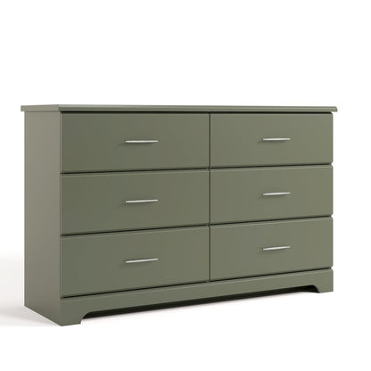 Brookside 6-Drawer Dresser- Olive