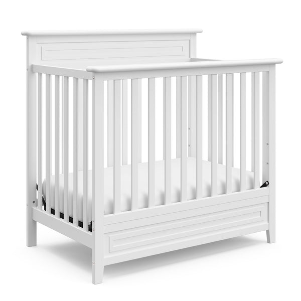 Storkcraft Petal 4-in-1 Convertible Mini Crib, White