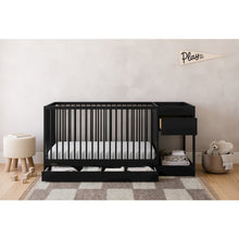 Teddi Convertible Crib & Changer-Black