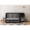 Teddi Convertible Crib & Changer-Black