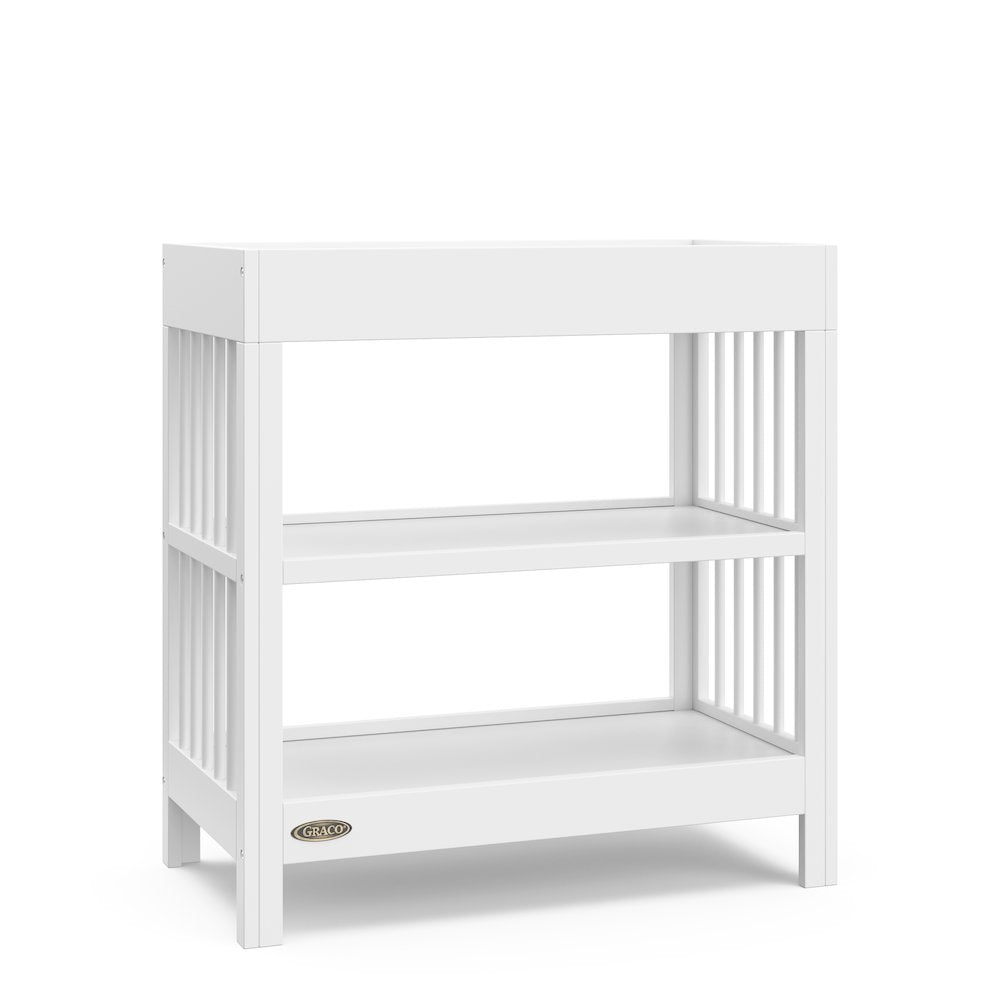Graco Teddi Changing Table with Water-Resistant Changing Pad - White