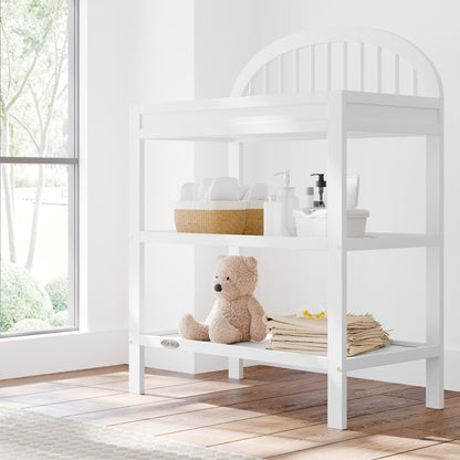 Graco Olivia Changing Table with Water-Resistant Changing Pad (White)