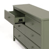 Alpine 6-Drawer Dresser- Olive