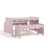 Casablanca Table & Bench Set-Blush