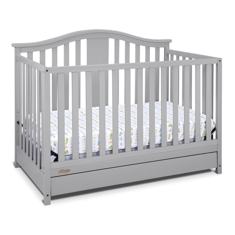 Graco Solano 4-in-1 Convertible Crib with Drawer - Pebble Gray