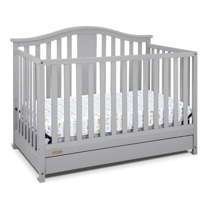 Graco Solano 4-in-1 Convertible Crib with Drawer - Pebble Gray