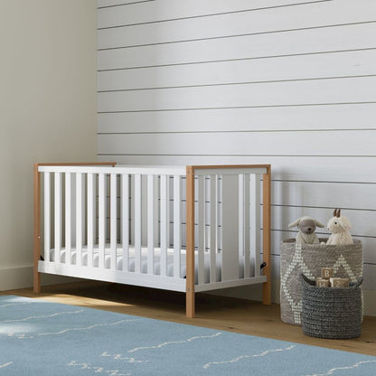 Storkcraft Modern Pacific 4-In-1 Convertible Crib - White/Vintage Driftwood