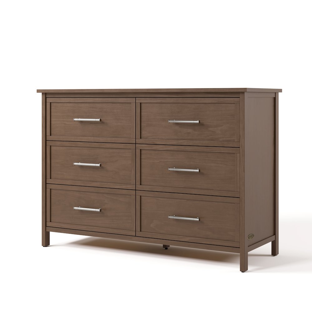 Classic 6 Drawer Dresser- Hazelnut