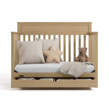 Shiloh Convertible Crib with Drawer - Driftwood