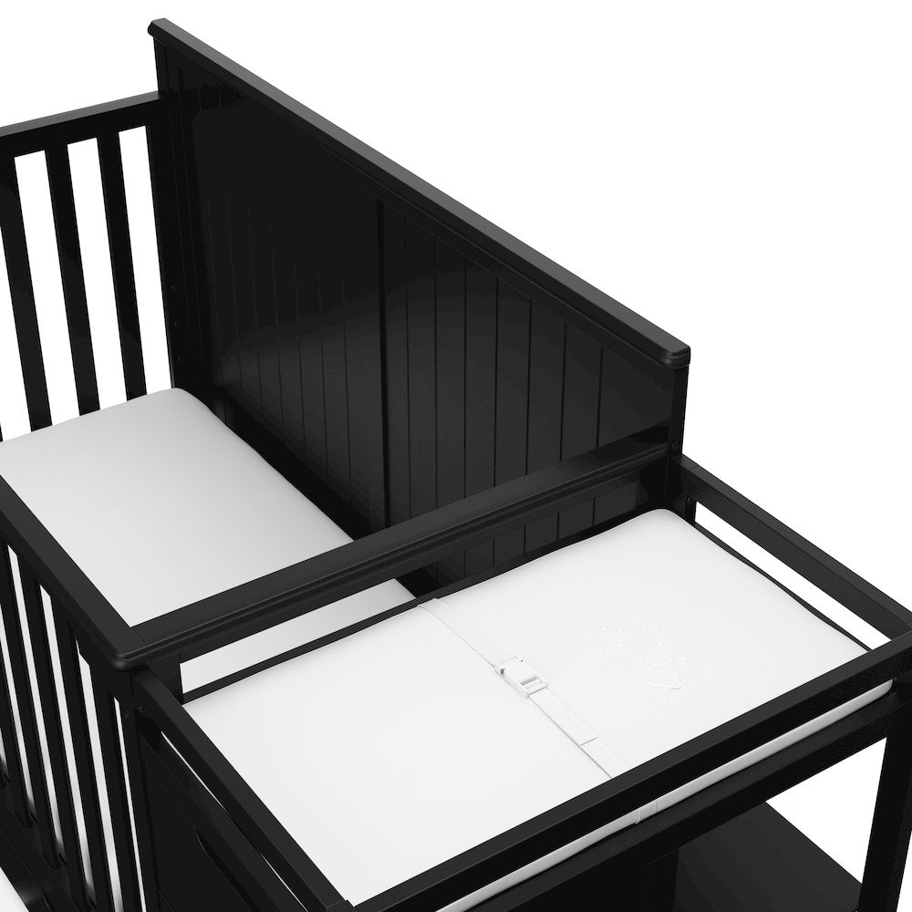 Graco Hadley 5-in-1 Convertible Crib and Changer with Drawer (Black)
