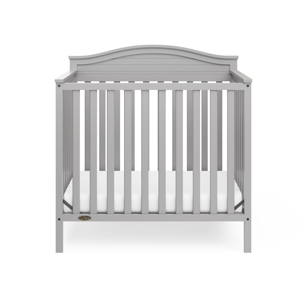 Graco Stella 4-in-1 Convertible Mini Crib with Bonus Mattress - Pebble Gray