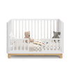 Storkcraft Santos 3-in-1 Convertible Crib (White with Natural)