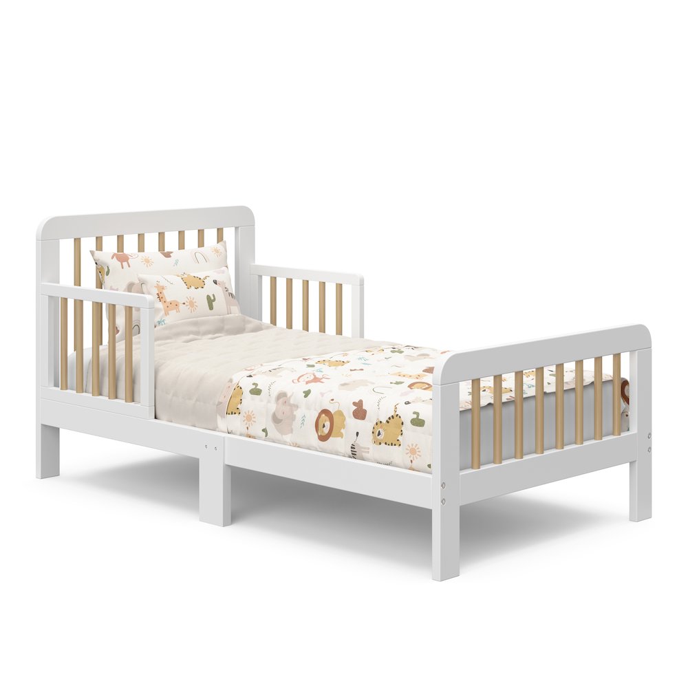 Storkcraft Pasadena Toddler Bed - White with Driftwood