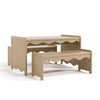 Casablanca Table & Bench Set-Driftwood