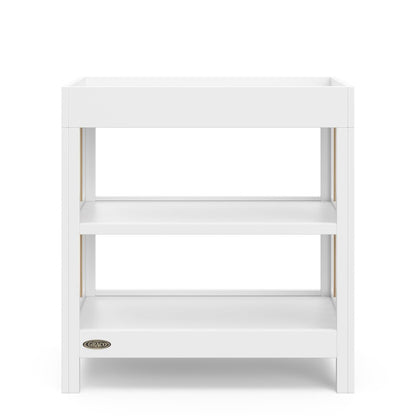 Graco Teddi Changing Table with Water-Resistant Changing Pad - White/Driftwood