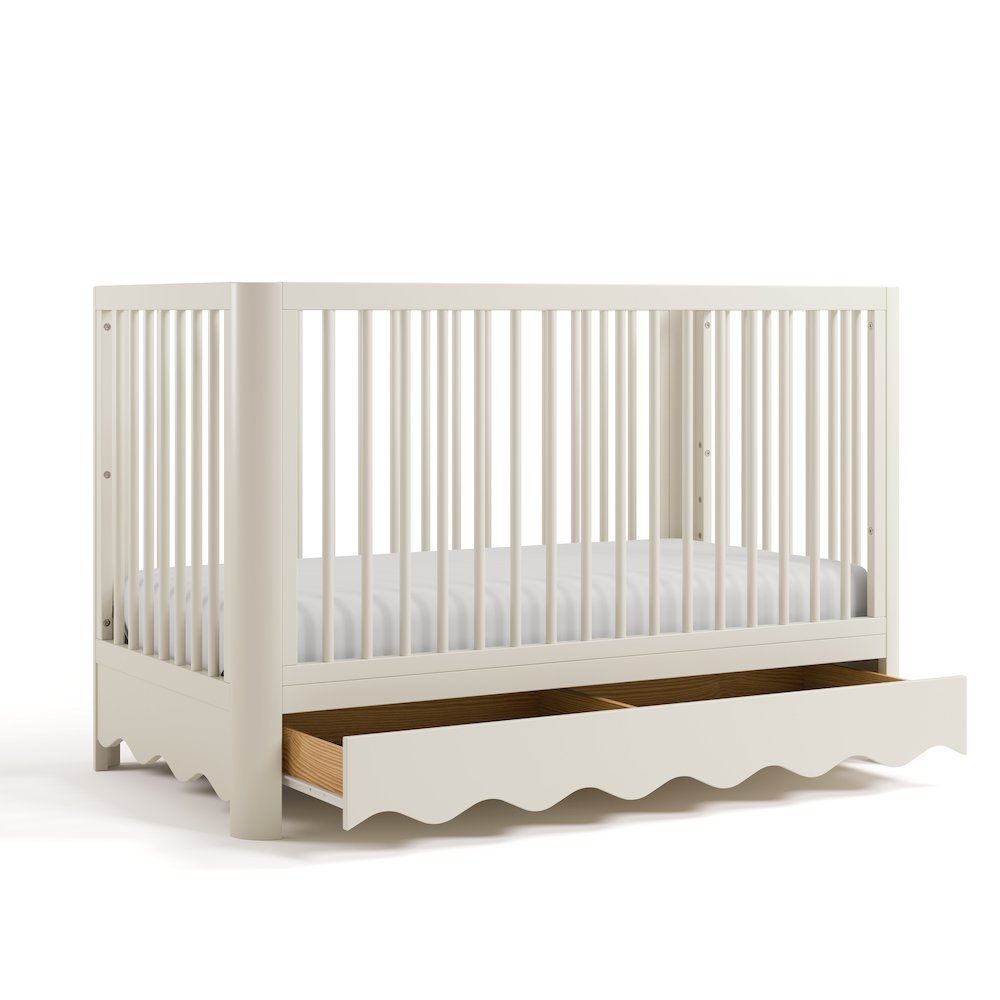Casablanca Crib With Drawer-Frosted Oat
