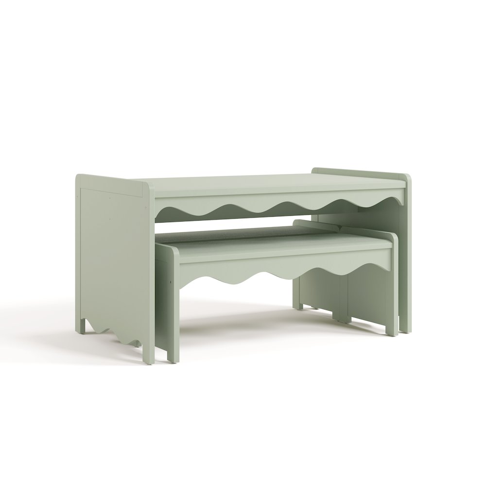 Casablanca Table & Bench Set-Sage