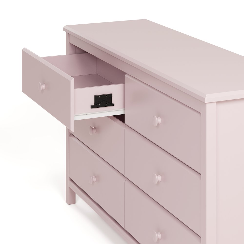 Alpine 6-Drawer Dresser- Blush