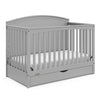 Graco Bellwood 5-in-1 Convertible Crib with Drawer (Pebble Gray)
