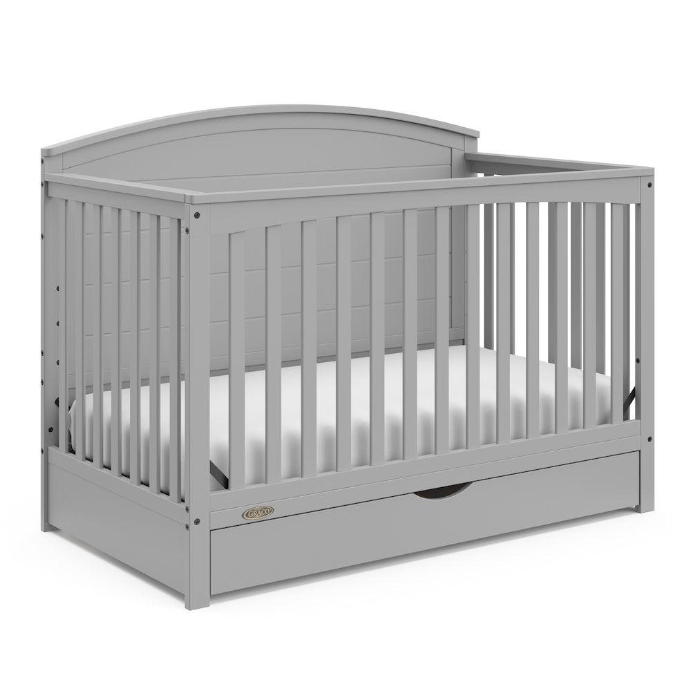 Graco Bellwood 5-in-1 Convertible Crib with Drawer (Pebble Gray)
