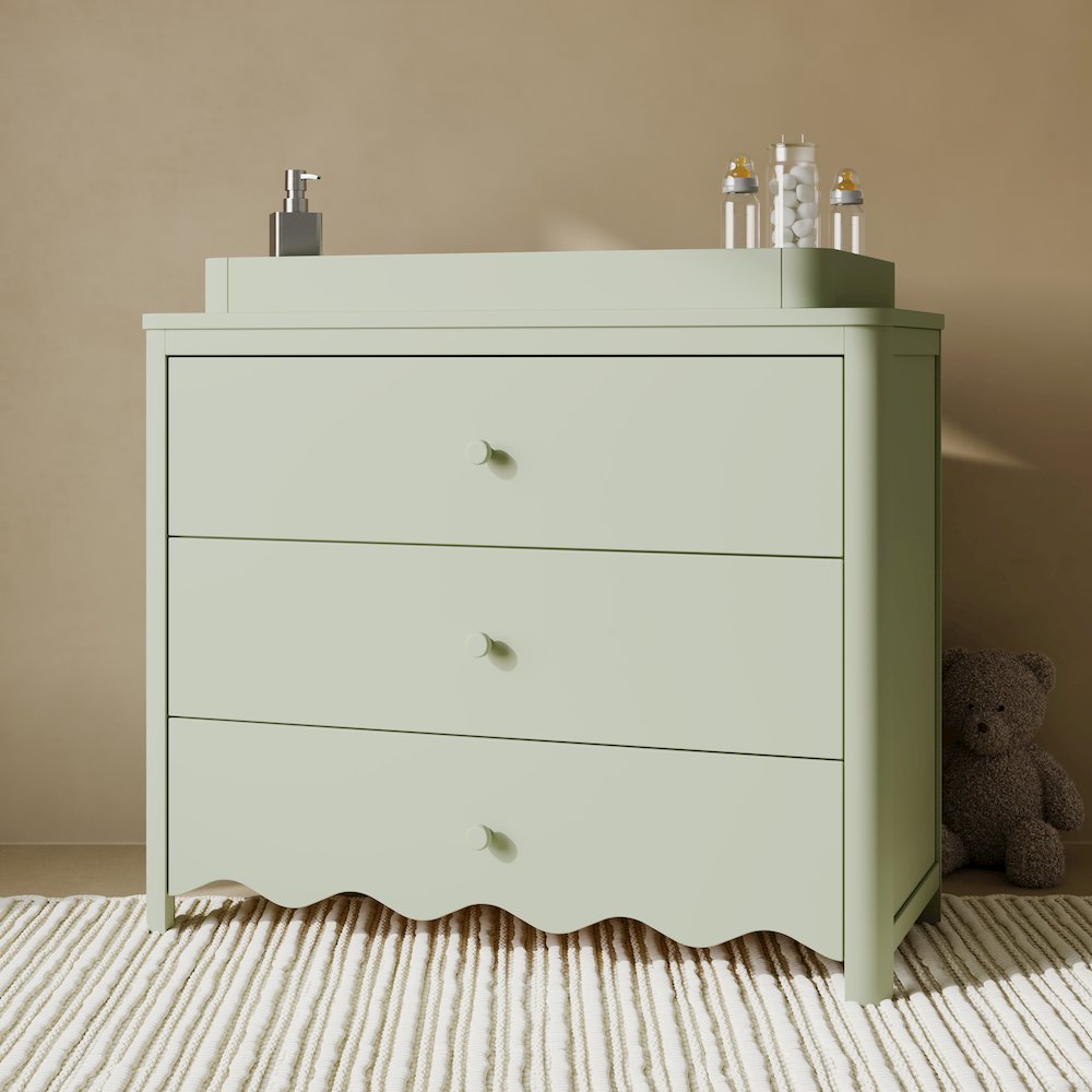 Casablanca 3 Drawer Chest With Topper-Sage