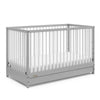 Graco Teddi 5-in-1 Convertible Crib with Drawer - Pebble Gray and White