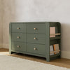 Read-With-Me 6 Drawer Dresser-Olive/Driftwood
