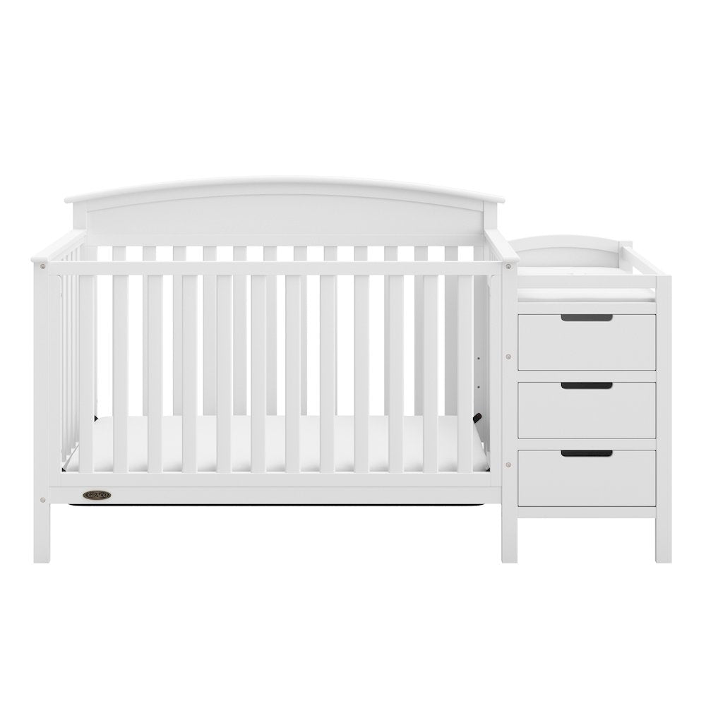 Graco Benton 4-in-1 Convertible Crib and Changer (White)