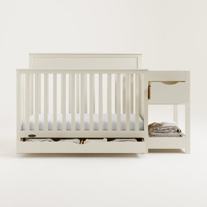 Shiloh Convertible Crib & Changer - Frosted Oat