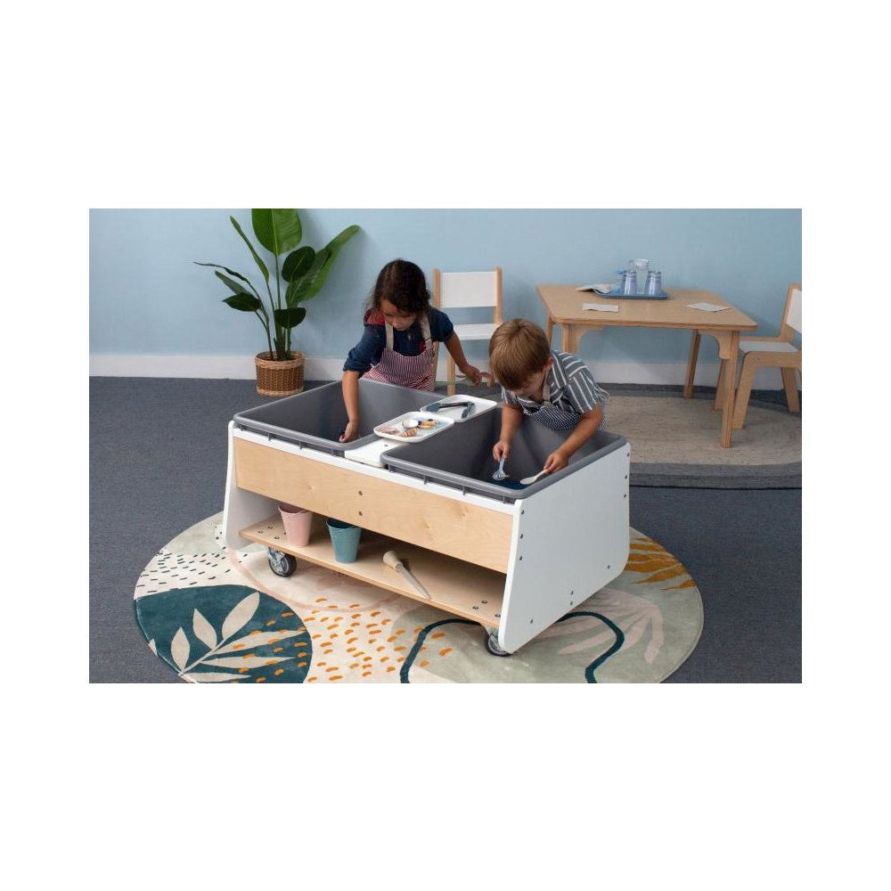 Mobile Two Tub Sand And Water Table