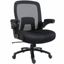 Lorell Big & Tall Flip Arm Chair - Mesh, Fabric - Armrest