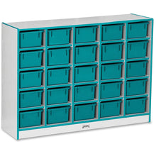 Jonti-Craft Rainbow Accents Cubbie-trays Storage Unit - 25 Compartment(s), Teal Color
