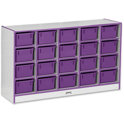 Jonti-Craft Rainbow Accents Cubbie-trays Storage Unit, Purple Color