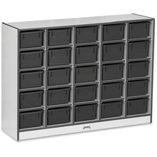Jonti-Craft Rainbow Accents Cubbie-trays Storage Unit - 25 Compartment(s), Black Color