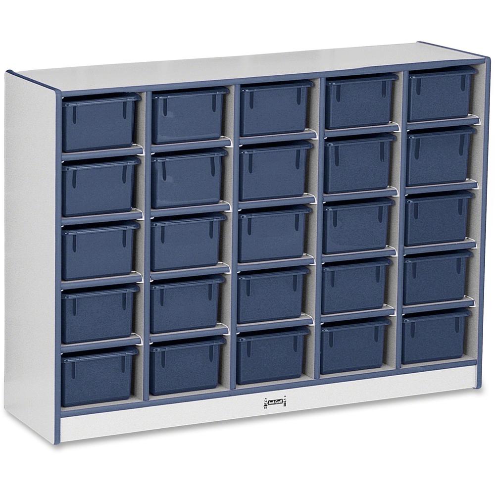 Jonti-Craft Rainbow Accents Cubbie-trays Storage Unit - 25 Compartment(s), Navy Color